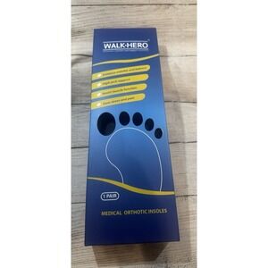 Walk Hero Orthotic Insoles Shoe Insert Arch Support M 11-11.5 W 13-13.5  GTubB3